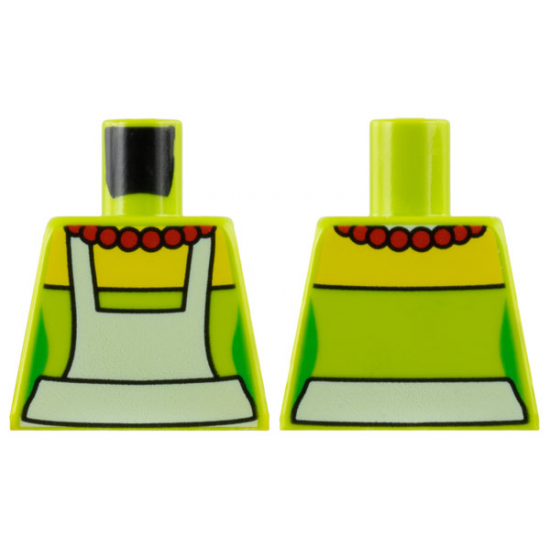 Torso Simpsons Dress with White Apron and Red Necklace Pattern