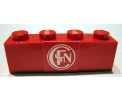Brick 1 x 4 with 'SNCF' Pattern (Sticker) - Set 164