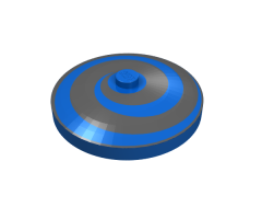 Dish 4 x 4 Inverted (Radar) with Solid Stud with Spiral Black Pattern