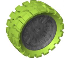 Wheel & Tire Assembly 72 x 34 with Lime Tire 100 x 48 Balloon Offset Tread