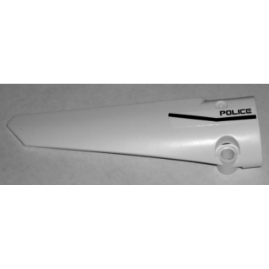 Technic, Panel Fairing # 5 Long Smooth, Side A with Black Line and 'POLICE' Pattern (Sticker) - Set 5981