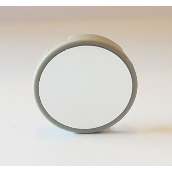 Tile, Round 2 x 2 with Bottom Stud Holder with Mirrored (Mirror) Circle Pattern (Sticker) - Set 10269