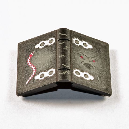 Minifigure, Utensil Book 2 x 3 with Hinges and Ghost Face Pattern