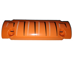 Technic, Panel Curved 11 x 3 with Sheet Metal Indentations on Orange Background Pattern Model Right Side (Sticker) - Set 42038