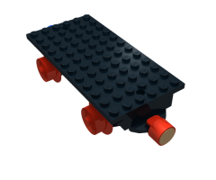 Train Base 6 x 12 with Wheels and Red and Blue Magnets