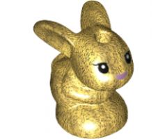 Bunny / Rabbit, Friends, Baby, Sitting with Black Eyes and Metallic Pink Nose Pattern