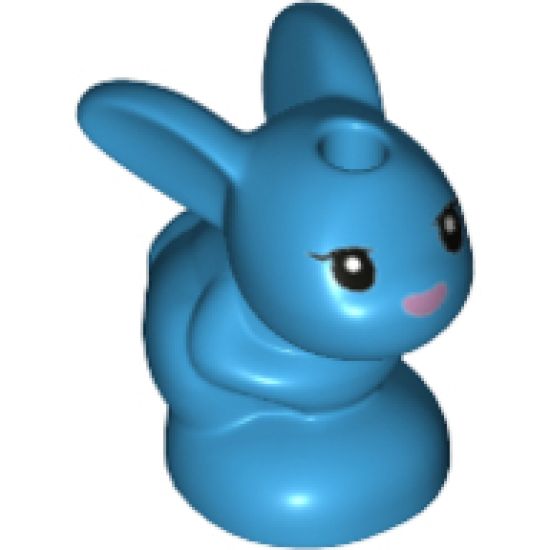 Bunny / Rabbit, Friends, Baby, Sitting with Black Eyes and Metallic Pink Nose Pattern