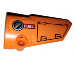 Technic, Panel Fairing # 4 Small Smooth Long, Side B with Hatch and Fuel Filler Cap on Orange Background Pattern (Sticker) - Set 42038
