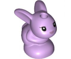 Bunny / Rabbit, Friends, Baby, Sitting with Black Eyes and Metallic Pink Nose Pattern
