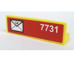 Panel 1 x 4 x 1 with Mail Envelope and '7731' on Right Side Pattern (Sticker) - Set 7731