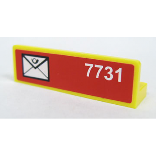 Panel 1 x 4 x 1 with Mail Envelope and '7731' on Right Side Pattern (Sticker) - Set 7731