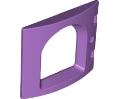 Duplo, Building Door / Window Pane 1 x 4 x 3 Curved Front with Rounded Pane