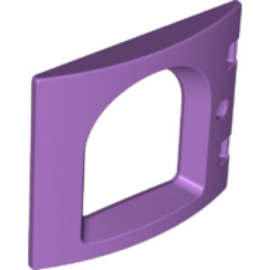 Duplo, Building Door / Window Pane 1 x 4 x 3 Curved Front with Rounded Pane