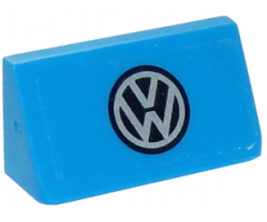 Slope 30 1 x 2 x 2/3 with VW Logo Pattern (Sticker) - Set 40252