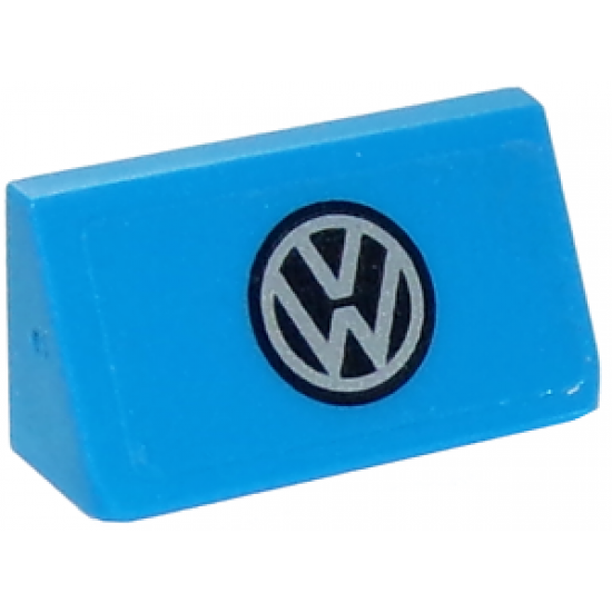 Slope 30 1 x 2 x 2/3 with VW Logo Pattern (Sticker) - Set 40252