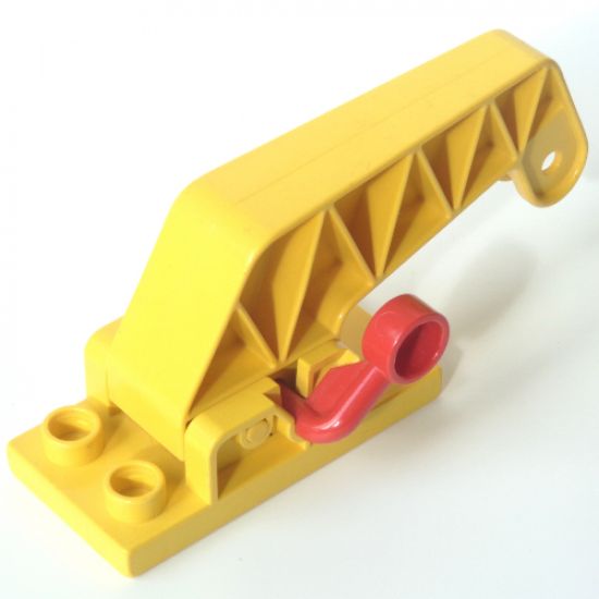 Duplo, Vehicle Crane Base 2 x 4 with Movable Arm and Red Lever