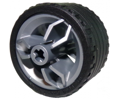 Wheel & Tire Assembly 30.4mm D. x 20mm with Center Axle Holes Motorcycle and Black Tire 37 x 22 ZR (66155 / 55978)