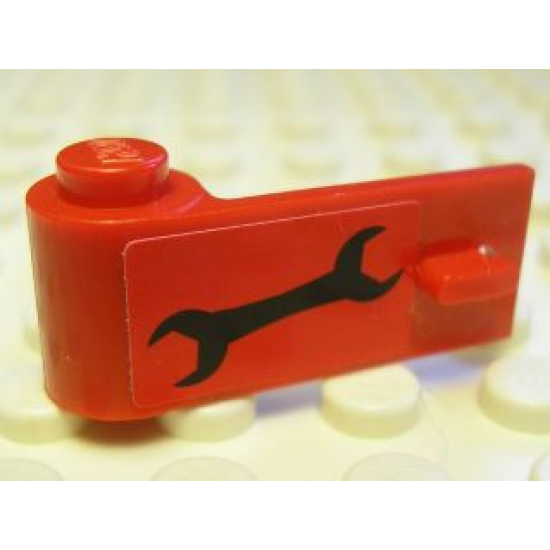 Door 1 x 3 x 1 Left with Black Wrench Pattern (Sticker) - Set 8147