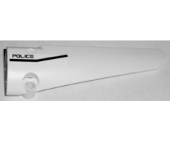 Technic, Panel Fairing # 6 Long Smooth, Side B with Black Line and 'POLICE' Pattern (Sticker) - Set 5981