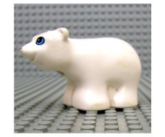 Duplo, Animal Bear Baby Cub with Medium Azure Round Eyes and Oval Nose
