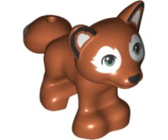 Fox, Friends / Elves with Black Nose, Sand Green Eyes and White around Eyes and on Tail Pattern