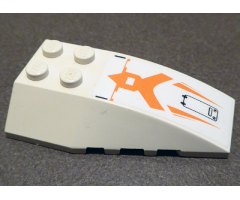 Wedge 6 x 4 Triple Curved with Orange Trim (Hypersonic Operations Aircraft) Pattern (Sticker) - Set 7644