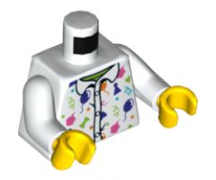 Torso Shirt with Dark Pink, Dark Purple, Lime, Medium Azure and Orange Party Accessories Pattern / White Arms / Yellow Hands