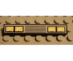 Tile 1 x 6 with Headlights and Grille Pattern (Sticker) - Set 8459