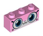 Brick 1 x 3 with Cat Face Wide Eyes and Small Smile Pattern