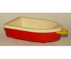 Duplo, Boat with Tow Loop Yellow, Red Bottom and 2 x 4 Studs Inside