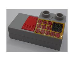 Duplo Sound Effects Brick 2 x 4 with Slope with Cash Register Pattern