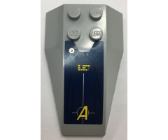 Wedge 6 x 4 Triple Curved with Yellow 'EJECT' and 'A' over Crosshairs Pattern (Sticker) - Set 8970