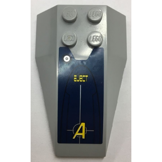 Wedge 6 x 4 Triple Curved with Yellow 'EJECT' and 'A' over Crosshairs Pattern (Sticker) - Set 8970