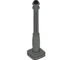 Support 2 x 2 x 7 Lamp Post, 6 Base Flutes