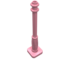 Support 2 x 2 x 7 Lamp Post, 6 Base Flutes