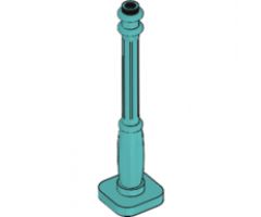 Support 2 x 2 x 7 Lamp Post, 6 Base Flutes