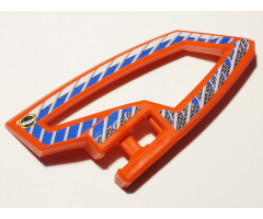 Technic, Panel RC Car Panel Flexible Right with Dirt Crusher Logo and Gray Stripes on Blue and Black Background Pattern (Stickers) - Set 8369-2