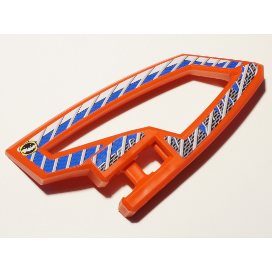 Technic, Panel RC Car Panel Flexible Right with Dirt Crusher Logo and Gray Stripes on Blue and Black Background Pattern (Stickers) - Set 8369-2