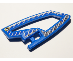 Technic, Panel RC Car Panel Flexible Right with Dirt Crusher Logo and Gray Stripes on Blue and Black Background Pattern (Stickers) - Set 8369-2