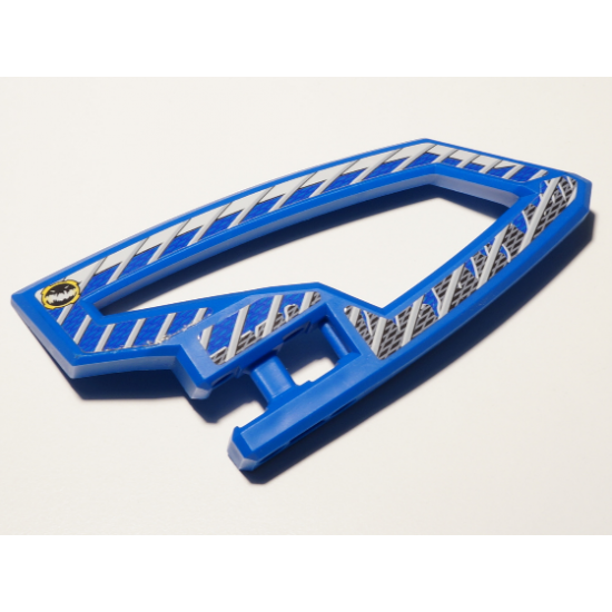 Technic, Panel RC Car Panel Flexible Right with Dirt Crusher Logo and Gray Stripes on Blue and Black Background Pattern (Stickers) - Set 8369-2