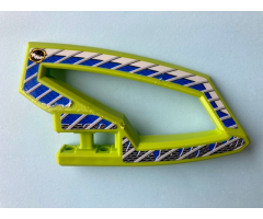 Technic, Panel RC Car Panel Flexible Right with Dirt Crusher Logo and Gray Stripes on Blue and Black Background Pattern (Stickers) - Set 8369-2