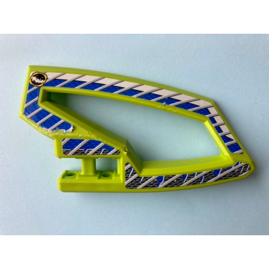 Technic, Panel RC Car Panel Flexible Right with Dirt Crusher Logo and Gray Stripes on Blue and Black Background Pattern (Stickers) - Set 8369-2