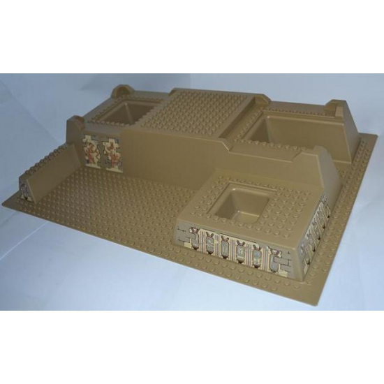 Baseplate, Raised 32 x 48 x 6 with Level Front with Hieroglyphs, Horus and Anubis Pattern (Stickers) - Set 7327
