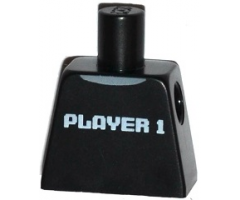 Torso Shirt with Light Bluish Gray Collar and 'PLAYER 1' Pattern