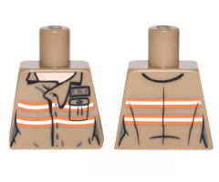 Torso Ghostbusters Jumpsuit Female with 'A.Y.' ID Badge Pattern