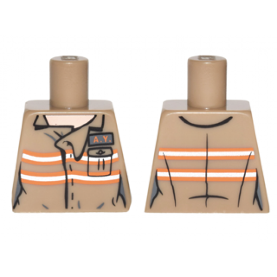 Torso Ghostbusters Jumpsuit Female with 'A.Y.' ID Badge Pattern