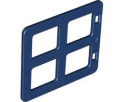 Duplo, Building Door / Window Pane 1 x 4 x 3 with Four Same Sizes Panes Square Corners