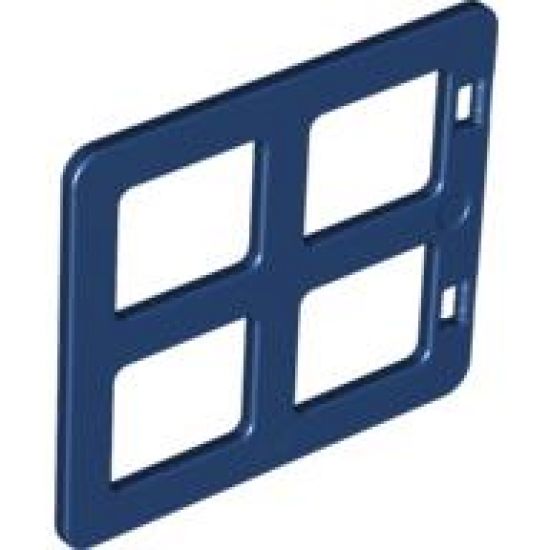 Duplo, Building Door / Window Pane 1 x 4 x 3 with Four Same Sizes Panes Square Corners