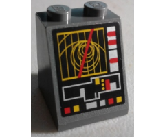 Slope 65 2 x 2 x 2 with Bottom Tube with SW Cannon Operating Monitor and Control Panel Pattern (Sticker) - Set 7879