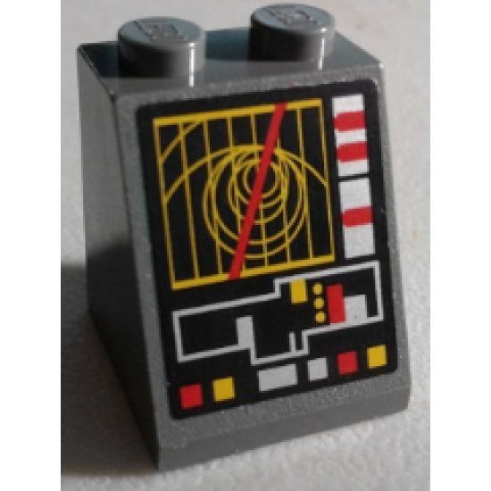 Slope 65 2 x 2 x 2 with Bottom Tube with SW Cannon Operating Monitor and Control Panel Pattern (Sticker) - Set 7879